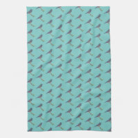 Embroidered Bluejay Kitchen Towel