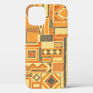 Embroidered Bohemian Patchwork Seamless Pattern iPhone 12 Case