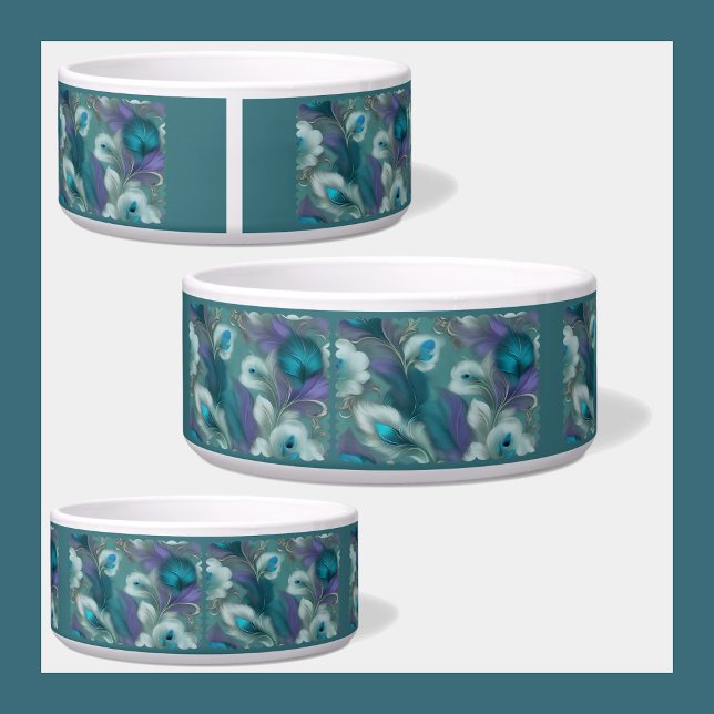 Embroidered Castle Pet Bowl (Embroidered Castle Pet Bowl)