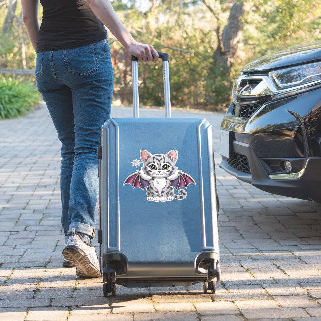 embroidered cat bat Classic T-Shirt (Suitcase Insitu)