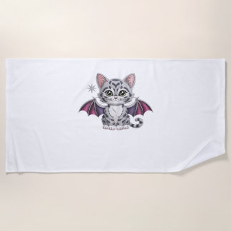 embroidered cat bat Classic T-Shirt Beach Towel