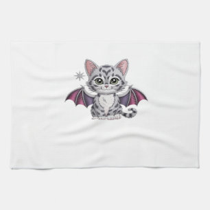 embroidered cat bat Classic T-Shirt Kitchen Towel