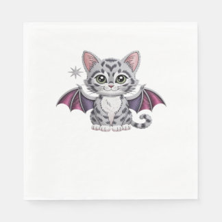 embroidered cat bat Classic T-Shirt Napkin