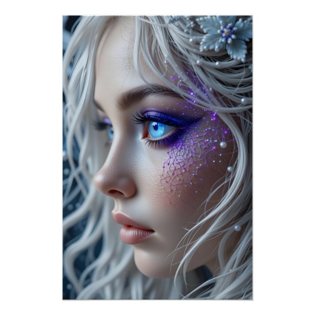 Embroidered Celestial Portrait Poster (Front)