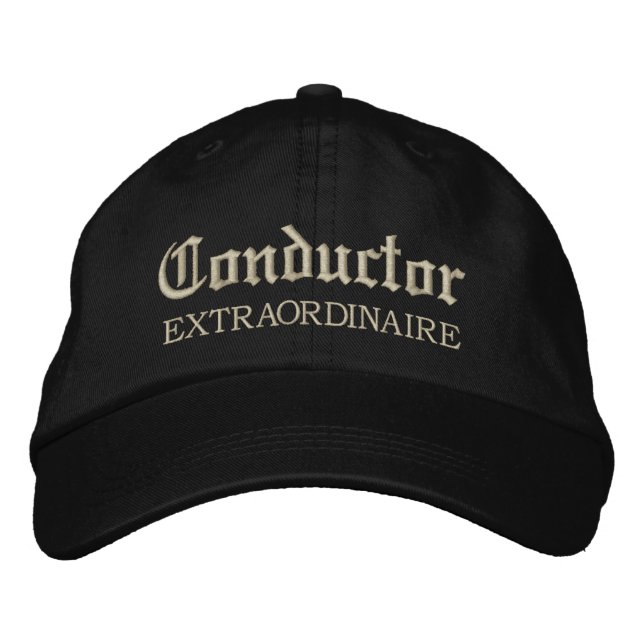 Embroidered Conductor Extraordinaire Music Cap (Front)