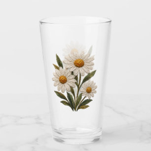 Embroidered Daisy Bloom Glass