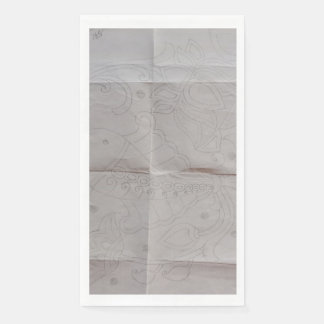 "Embroidered Elegance: A Fusion of Fish and Full D Napkin