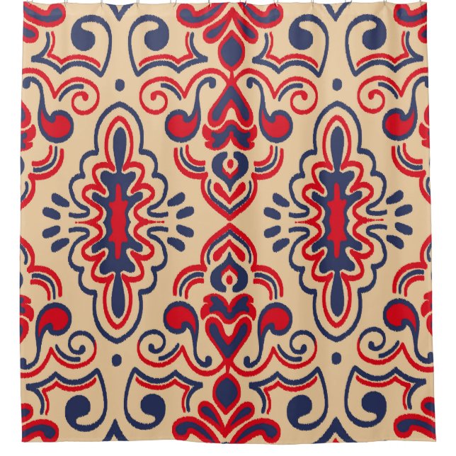 Embroidered Elegance: Ikat Fabric Pattern (Front)