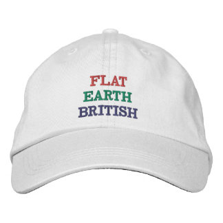 Embroidered Flat Earth British Hat