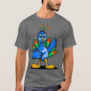 embroidered flowers and leaves simple  T-Shirt