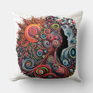 Embroidered Harmony Throw Pillow