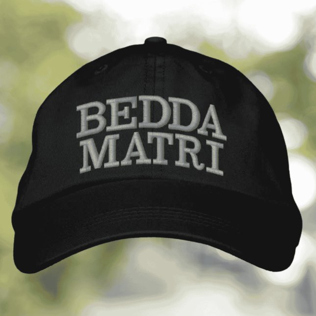 Embroidered Hat (Bedda Matri Funny Embroidered Sicilian Hat - Sicily Saying Oh My God)