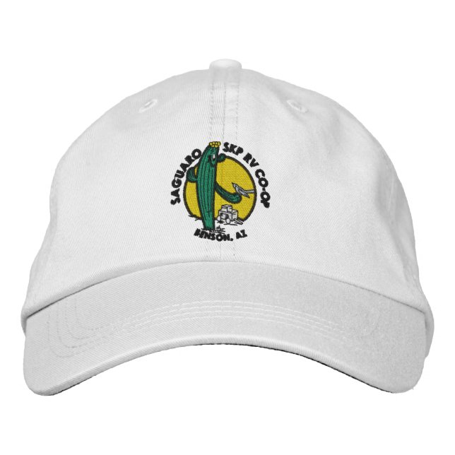 Embroidered Hat - White (Front)