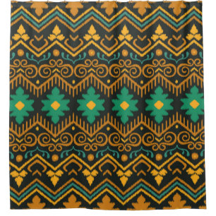 Embroidered Ikat Fabric Ethnic Design