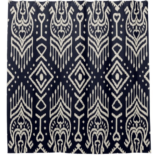 Embroidered Ikat Fabric: Ethnic Elegance. (Front)