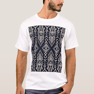 Embroidered Ikat Fabric: Ethnic Elegance. T-Shirt