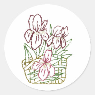 Embroidered Iris Sticker