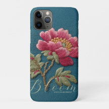 Embroidered Look Floral Bloom