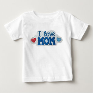 Embroidered Love for Mom Baby T-Shirt