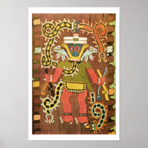 Embroidered mythological figure, Paracas Necropoli Poster