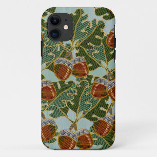 Embroidered Oak Leaves and Acorns iPhone 11 Case