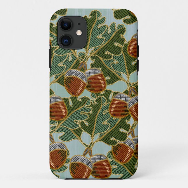 Embroidered Oak Leaves and Acorns Case-Mate iPhone Case (Back)