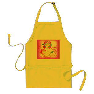 embroidered palm tree apron