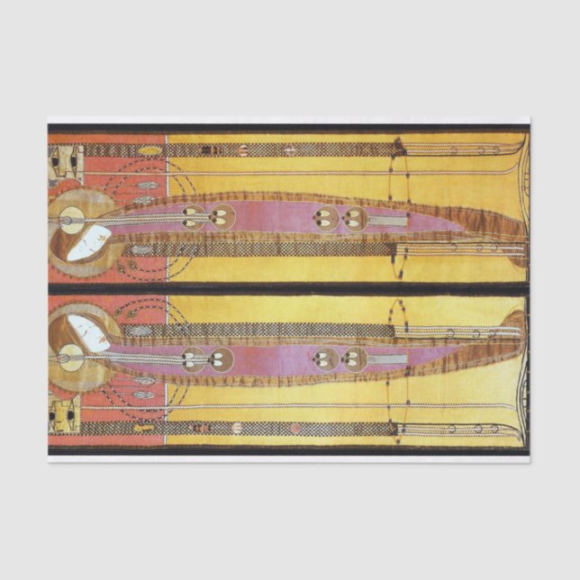 Embroidered Panels by Margare Macdonald Mackintosh Tissue Paper (Front)