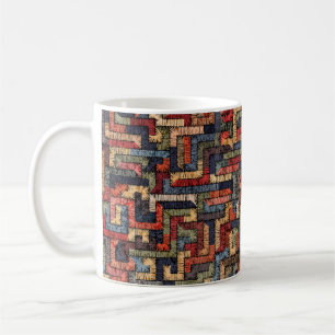 Embroidered seamless geometric pattern. Ethnic and Coffee Mug