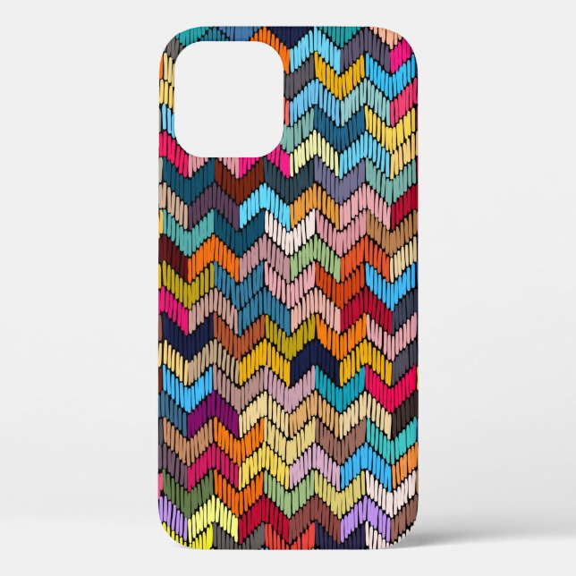 Embroidered seamless geometric pattern. Ornament E Case-Mate iPhone Case (Back)