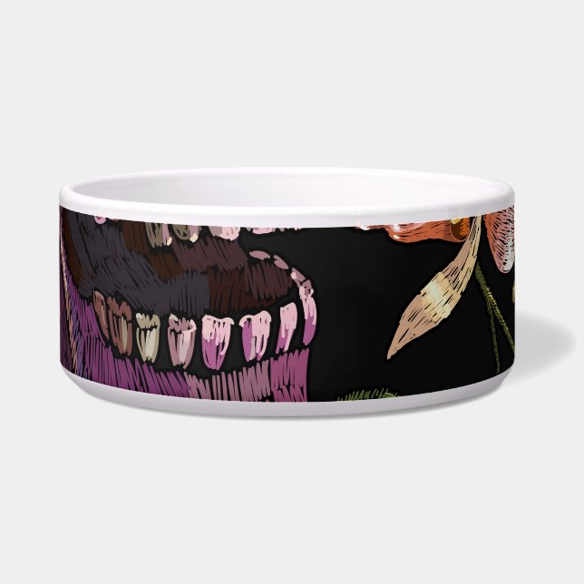 Embroidered Skull: Gothic Orchid Pattern (Front)