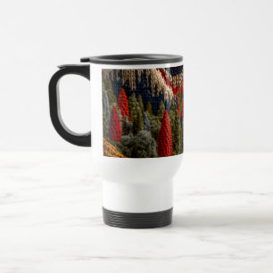 Embroidered Style Mountain Forest – Colourful Travel Mug