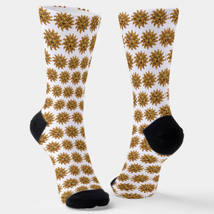 Embroidered Sun Socks