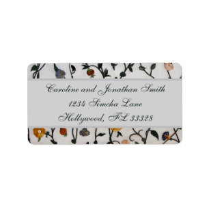 Embroidered Vines Return Address Label