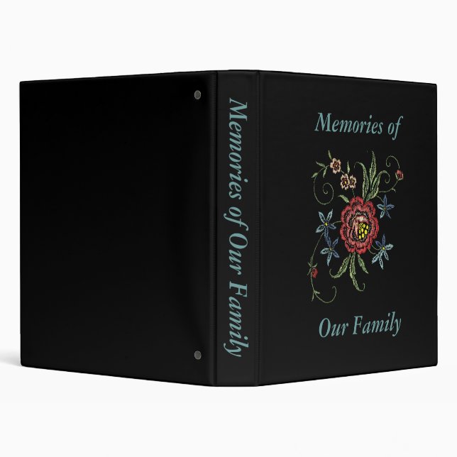 Embroidered/Vintage-Look Memories Binder Scrapbook (Background)