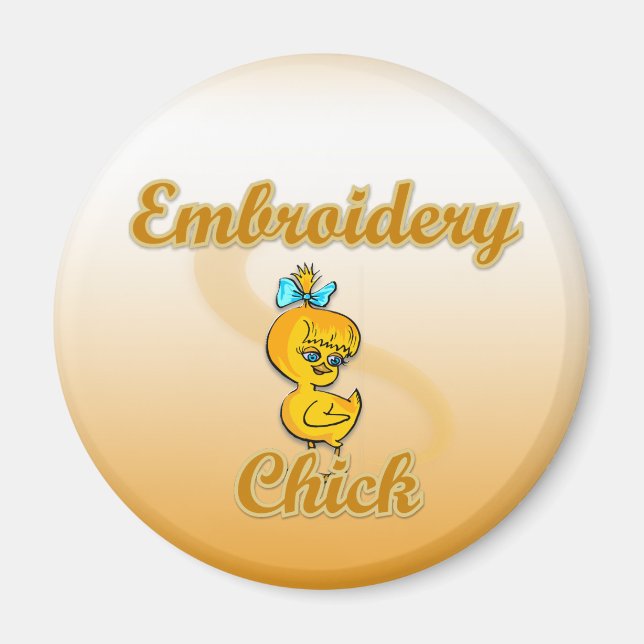Embroidery Chick Magnet (Front)