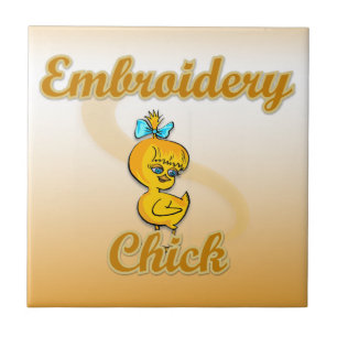 Embroidery Chick Tile