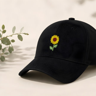 embroidery embroidered sunflower hat