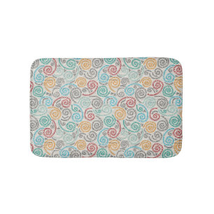 Embroidery fancy rumpled paper bath mat