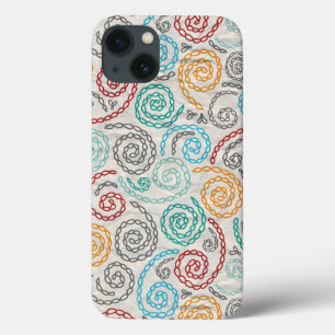 Embroidery fancy rumpled paper iPhone 13 case