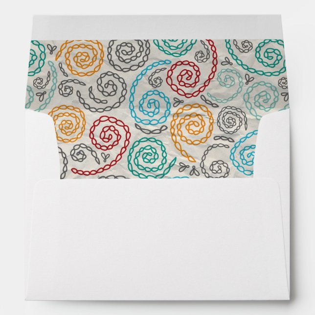 Embroidery fancy rumpled paper envelopes (Back (Bottom))