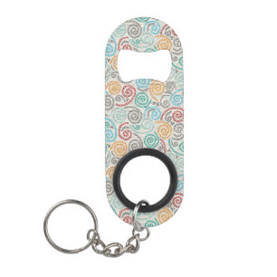 Embroidery fancy rumpled paper keychain bottle opener