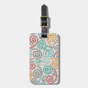 Embroidery fancy rumpled paper luggage tag