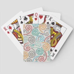 Embroidery fancy rumpled paper playing cards