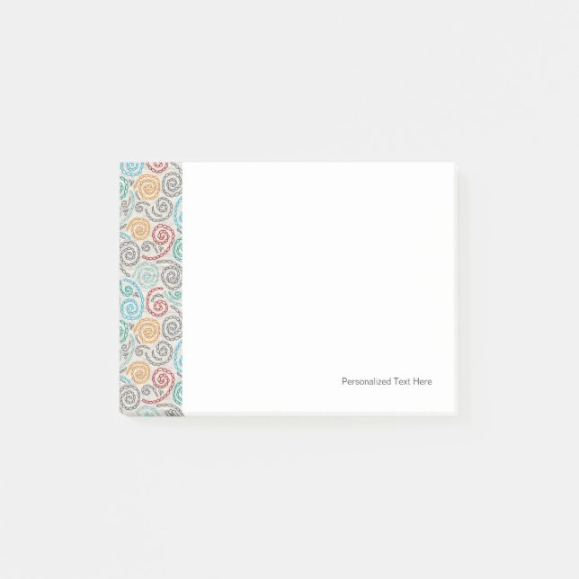 Embroidery fancy rumpled paper post-it notes (Front)