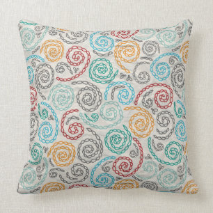 Embroidery fancy rumpled paper throw pillow