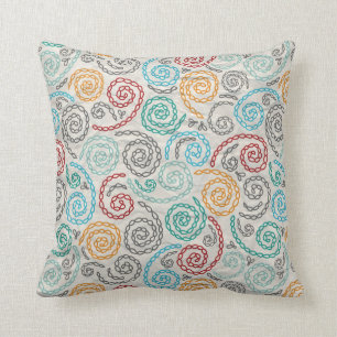 Embroidery fancy rumpled paper throw pillow