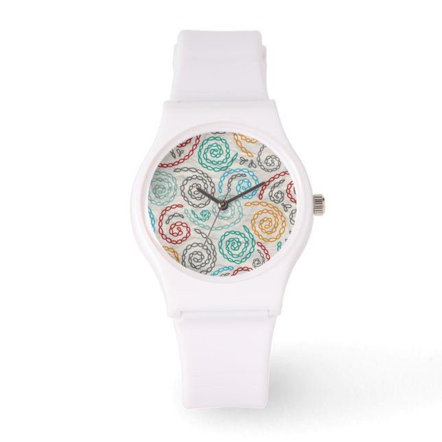 Embroidery fancy rumpled paper watch (Front)