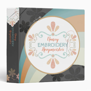 Embroidery hoop rainbow sewing crafts pattern binder