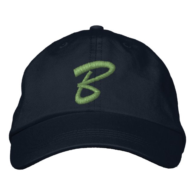 Embroidery Monogram Letter B Initial Embroidered Hat (Front)